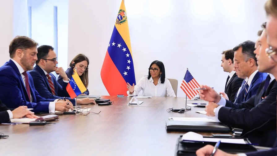Delcy Rodríguez se reúne en Caracas con delegación del Departamento del Tesoro de EE. UU. Delcy Rodríguez se reúne en Caracas con delegación del Departamento del Tesoro de EE. UU.