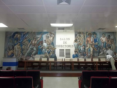 En riesgo de deterioro un mural de José Vela Zanetti
