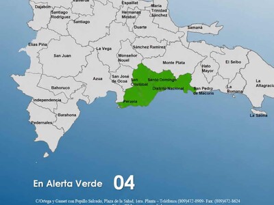 COE emite alerta verde en Peravia y otras provincias