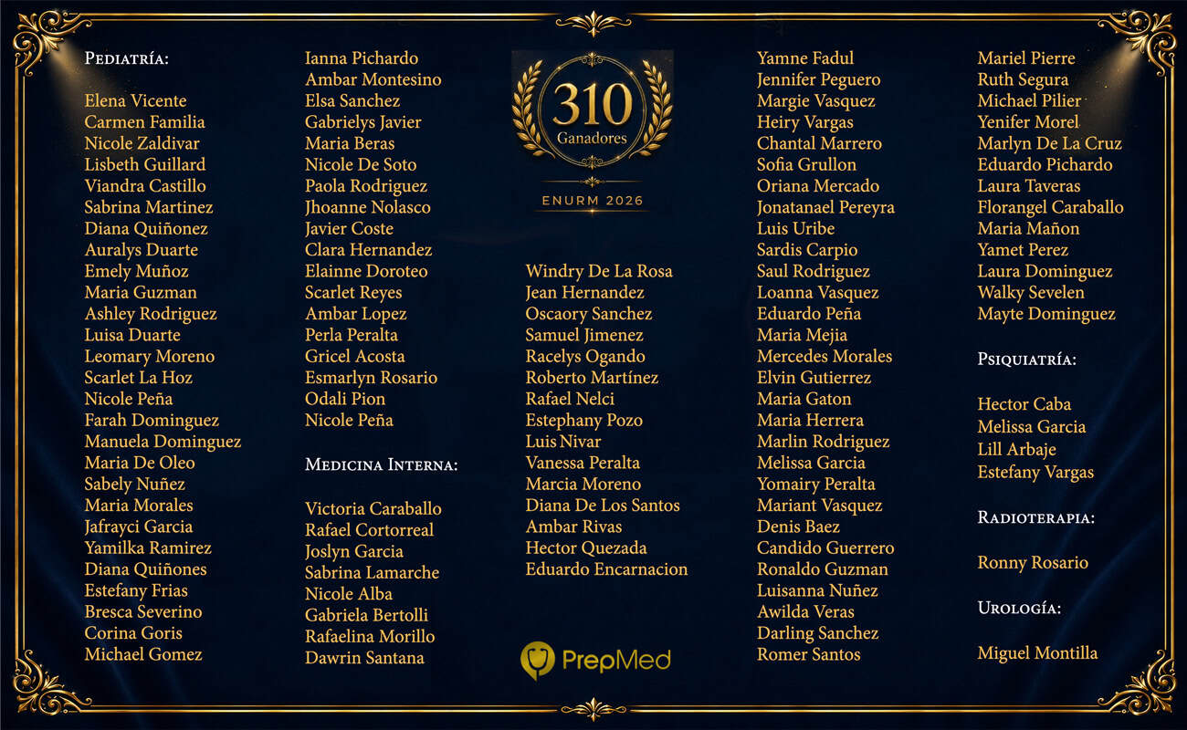 Evolución de los usuarios de PrepMed que obtuvieron una plaza de residenciamédica entre 2021 y 2026, pasando de 43 a 310 seleccionados.
