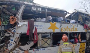 Mueren al menos 21 personas tras el choque entre un autob&uacute;s y un cami&oacute;n en Brasil