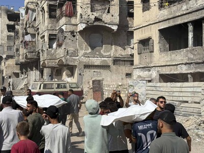 Entierran en Gaza a siete muertos por ataque de Israel