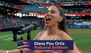 Diana Pou interpreta el himno de EE. UU. durante celebraci&oacute;n de la Herencia Dominicana de los Mets