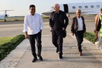 Kelvin Cruz recibe a Infantino y al presidente de la Concacaf a su llegada a Rep&uacute;blica Dominicana