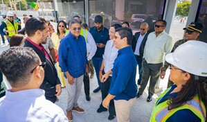 Directivos de la Empresa Metropolitana del Transporte y el Intrant  recorren el kil&oacute;metro 9