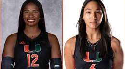 Dos j&oacute;venes dominicanas llevan una tradici&oacute;n familiar del voleibol hasta la Universidad de Miami