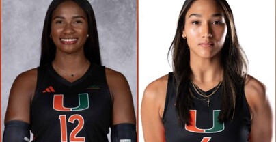 Dos j&oacute;venes dominicanas llevan una tradici&oacute;n familiar del voleibol hasta la Universidad de Miami