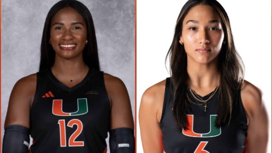 Dos jóvenes dominicanas llevan una tradición familiar del voleibol hasta la Universidad de Miami Dos jóvenes dominicanas llevan una tradición familiar del voleibol hasta la Universidad de Miami