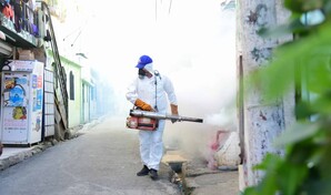 Salud P&uacute;blica fumiga contra el dengue y exhorta a la poblaci&oacute;n eliminar criaderos de mosquito