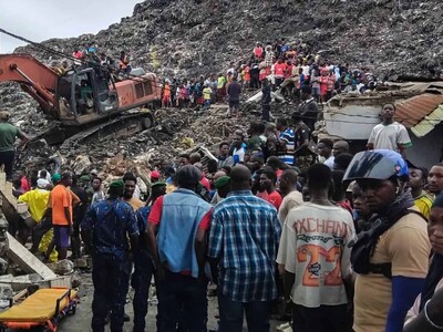 Derrumbe de basura en Guinea causa 34 muertos