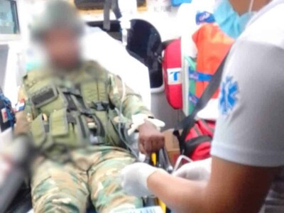 Miembro del Ejército República Dominicana herido en ataque con machete
