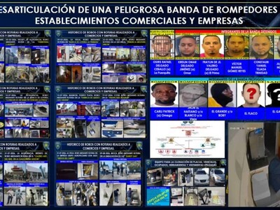Policía Nacional desmantela banda de robos comerciales