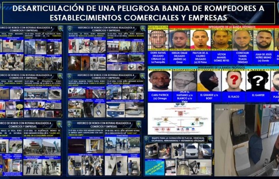 Polic&iacute;a desmantela banda acusada de robar m&aacute;s de RD$14 millones en varios negocios del pa&iacute;s