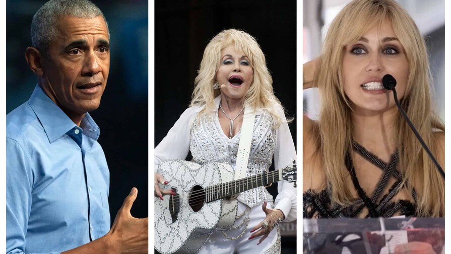 Miley Cyrus, Obama y Elton John despiden a Dolly Parton