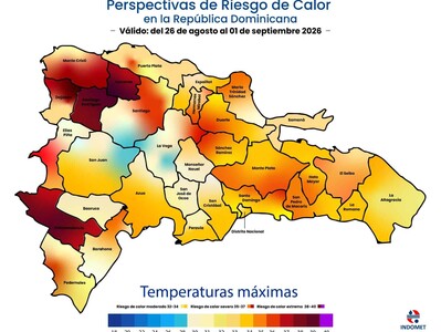 Altas temperaturas colocan a RD bajo riesgo por calor