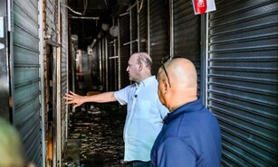 Alcalde de Santiago inspecciona da&ntilde;os provocado por incendio en el Mercado Modelo