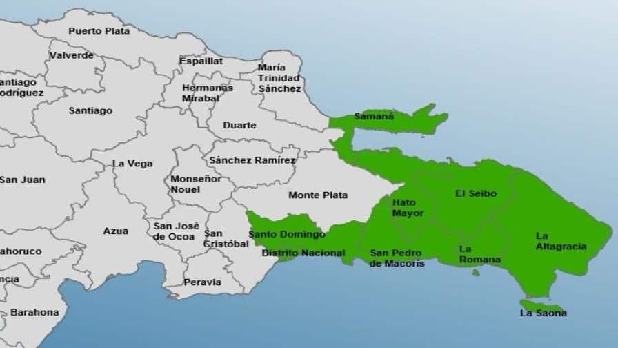 En alerta siete provincias y el Distrito Nacional por posibles lluvias de onda tropical En alerta siete provincias y el Distrito Nacional por posibles lluvias de onda tropical