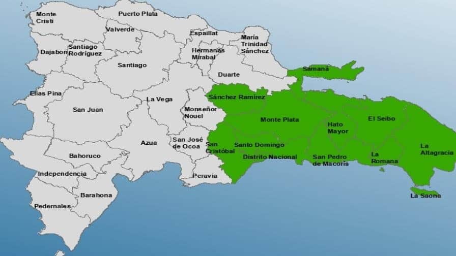 El COE aumenta las provincias en alerta verde por onda tropical