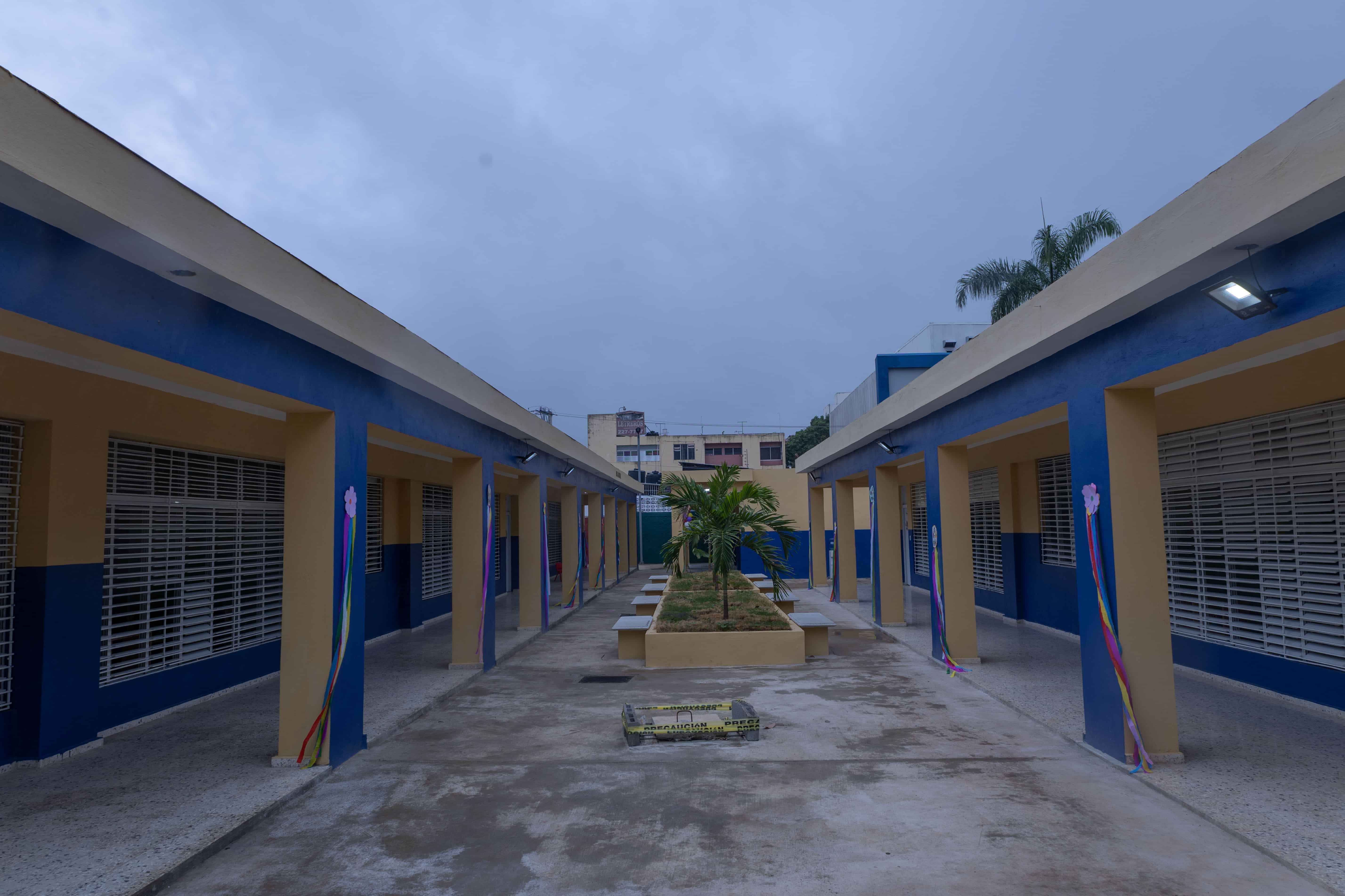 Parte de las instalaciones del centro educativo Casa de la Providencia, donde el Minerd inauguró seis nuevas aulas del nivel inicial.