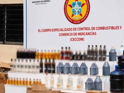 Decomiso de bebidas alcohólicas en Yaguate
