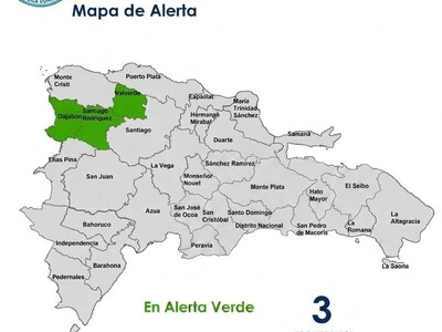 Tres provincias siguen en alerta verde por remanentes de Dolly