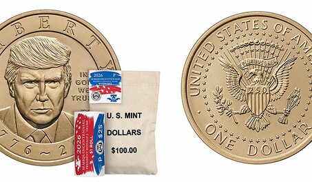 Estados Unidos pone a la venta monedas conmemorativas con el rostro de Trump