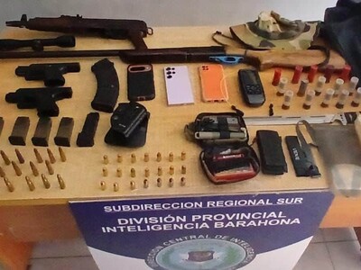 Operativo Barahona: incautan armas y detienen a ocho personas
