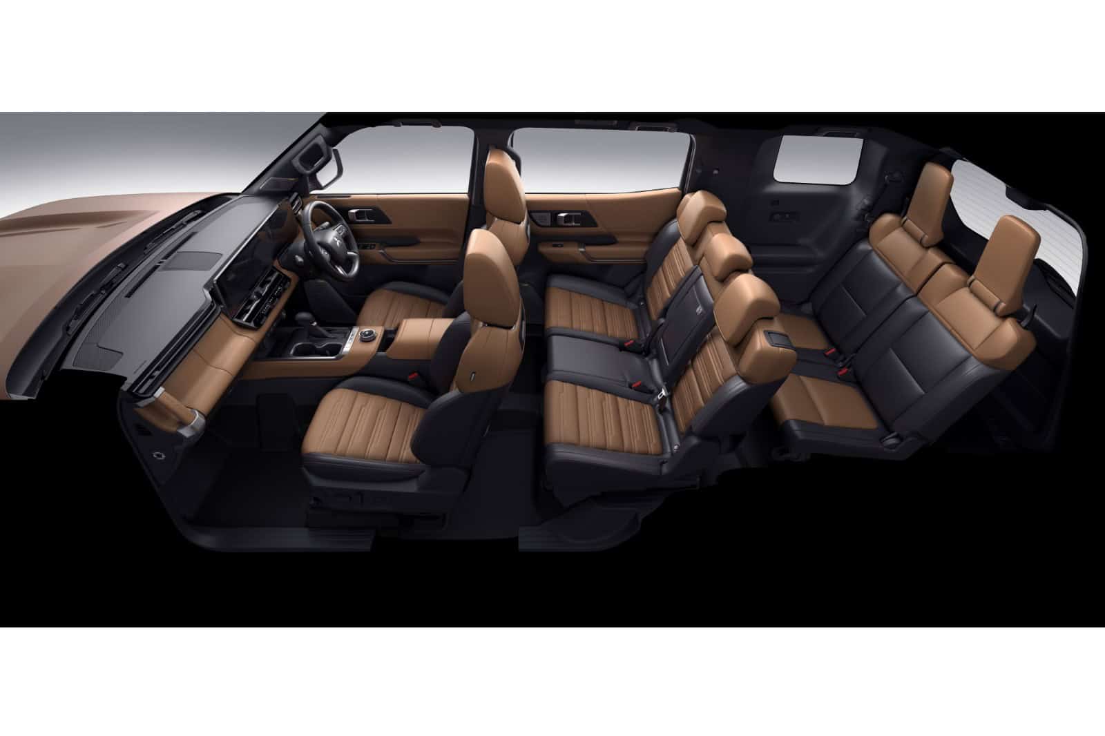 El interior del Pajero, conocido como Montero.