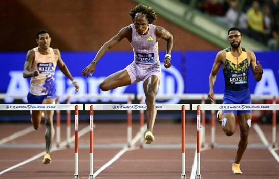 El brasile&ntilde;o Alison dos Santos gana los 400 m vallas en Bruselas