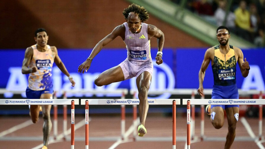 El brasile&ntilde;o Alison dos Santos gana los 400 m vallas en Bruselas