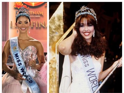 Reacción de Mariasela Álvarez a segunda corona de RD en Miss Mundo