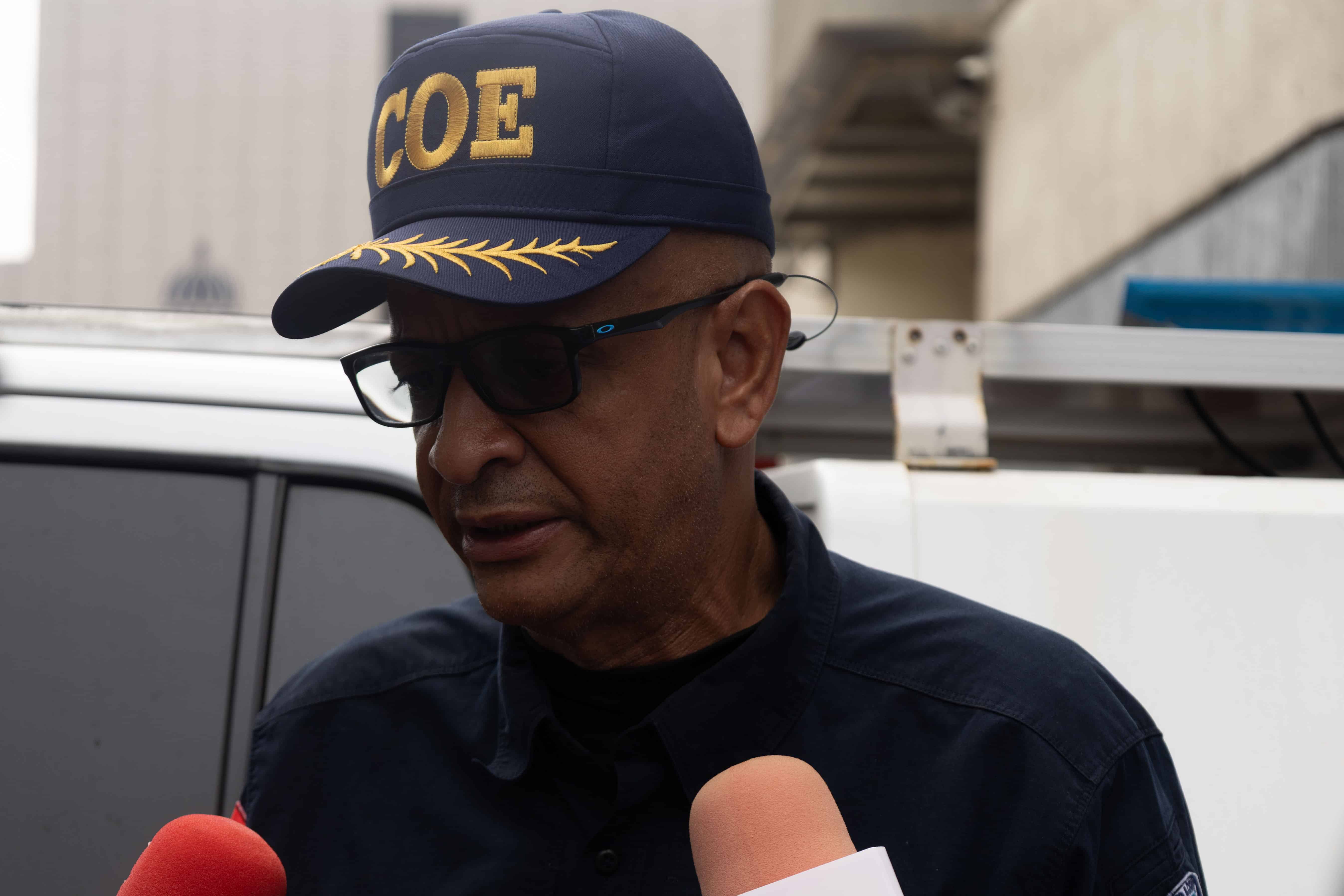 El director del Centro de Operaciones de Emergencias (COE), Erdwin Olivares, ofreció detalles sobre el desarrollo del simulacro nacional.