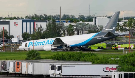 El avi&oacute;n de Amazon que se estrell&oacute; en Miami choc&oacute; con una furgoneta con siete pasajeros