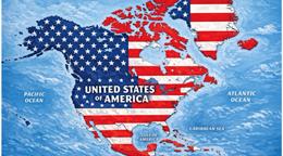 Trump publica un mapa en el que la bandera estadounidense cubre M&eacute;xico, el Caribe y Canad&aacute;