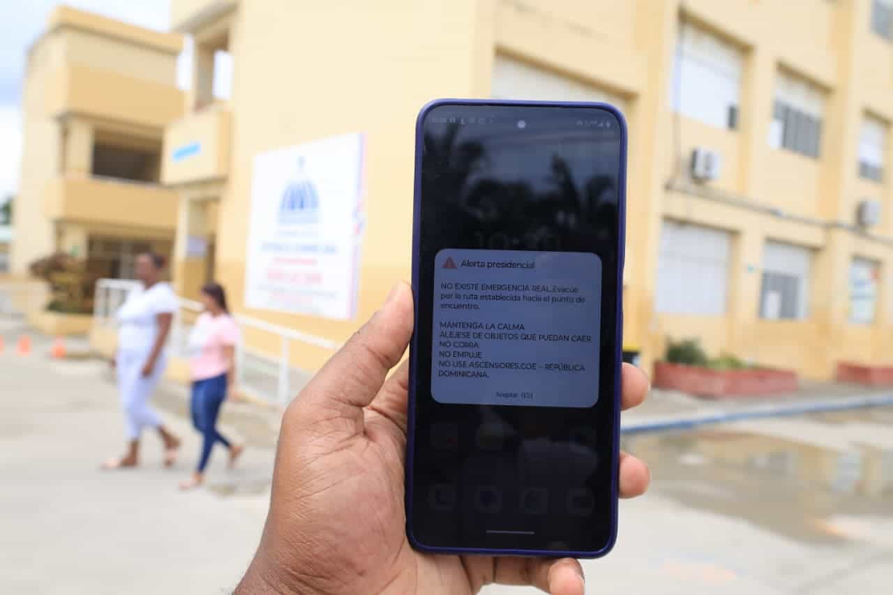 Alerta emitida durante simulacro.&nbsp;