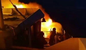 Cinco muertos y 87 desaparecidos por incendio en ferry en Filipinas