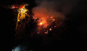 Incendio destruye cuatro viviendas en Villa Esperanza Santiago