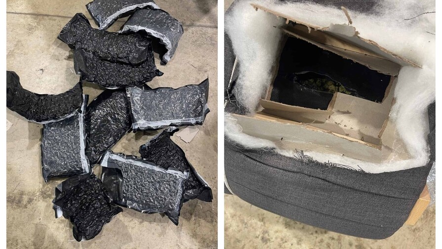 Ocupan 11 paquetes de presunta marihuana ocultos en mueble en el AILA Ocupan 11 paquetes de presunta marihuana ocultos en mueble en el AILA