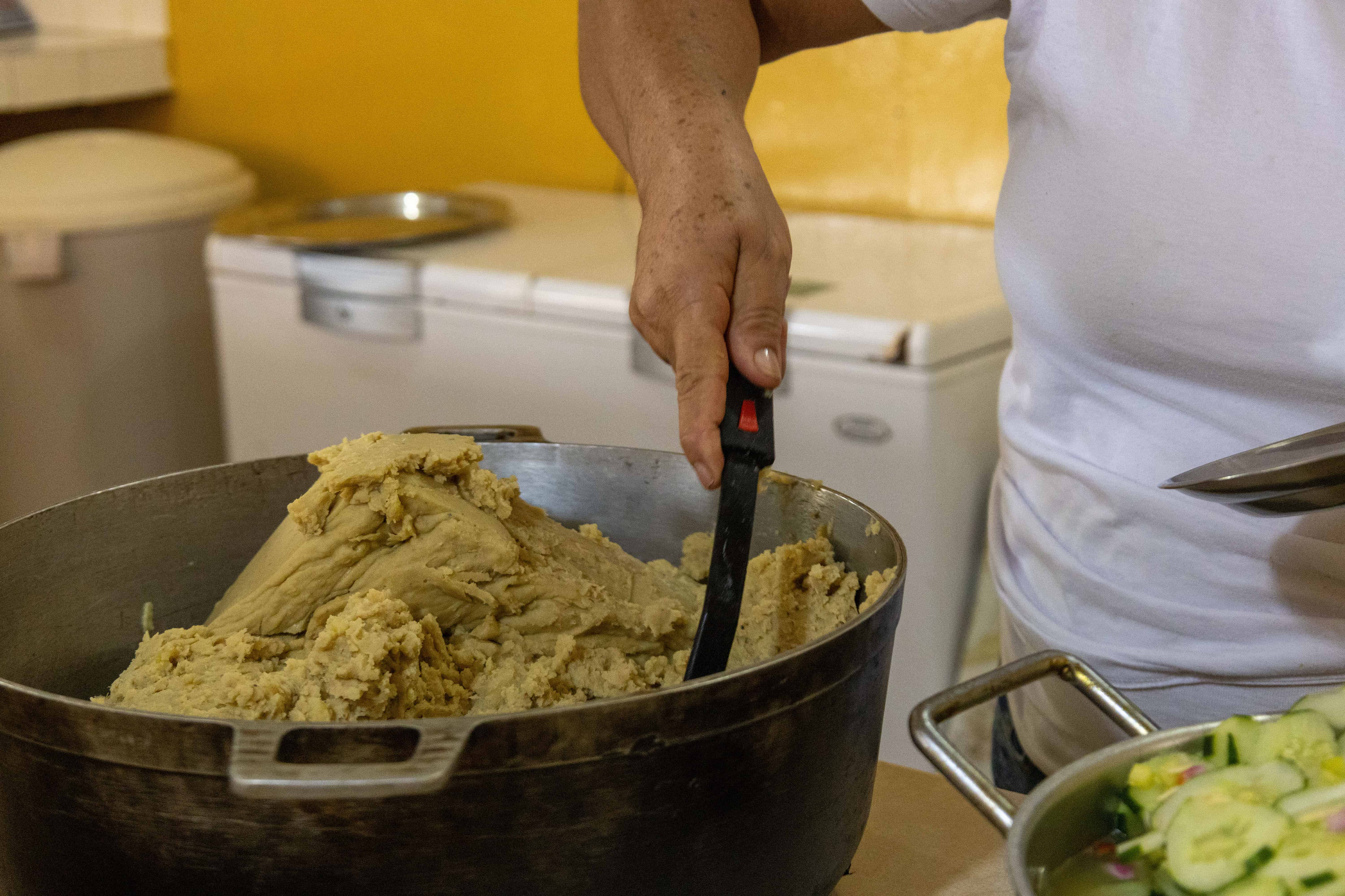 Mangú que fue servido en el menú escolara en el Liceo Nuestra Señora del Carmen.