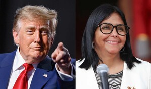 Delcy Rodr&iacute;guez y Donald Trump, a un d&iacute;a de un hist&oacute;rico encuentro