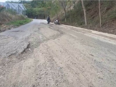 Reparación carretera La Sierra Santiago afecta tránsito y seguridad vial