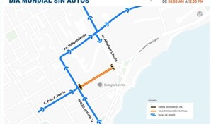 Intrant establece v&iacute;as alternas por peatonizaci&oacute;n de tramo de la calle Paul P. Harris este martes