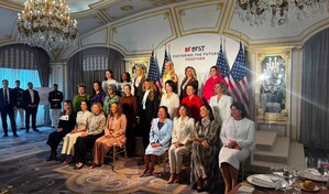 Raquel Arbaje asiste a almuerzo de primeras damas liderado por Melania Trump en Nueva York