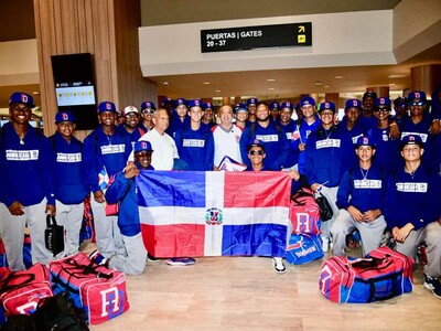 Copa Mundial U15: Selección dominicana de béisbol parte hacia México