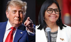 Trump y Delcy Rodr&iacute;guez se re&uacute;nen por primera vez en Nueva York