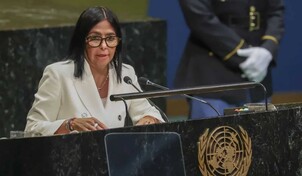 Delcy Rodr&iacute;guez dice en la ONU que habr&aacute; elecciones en Venezuela