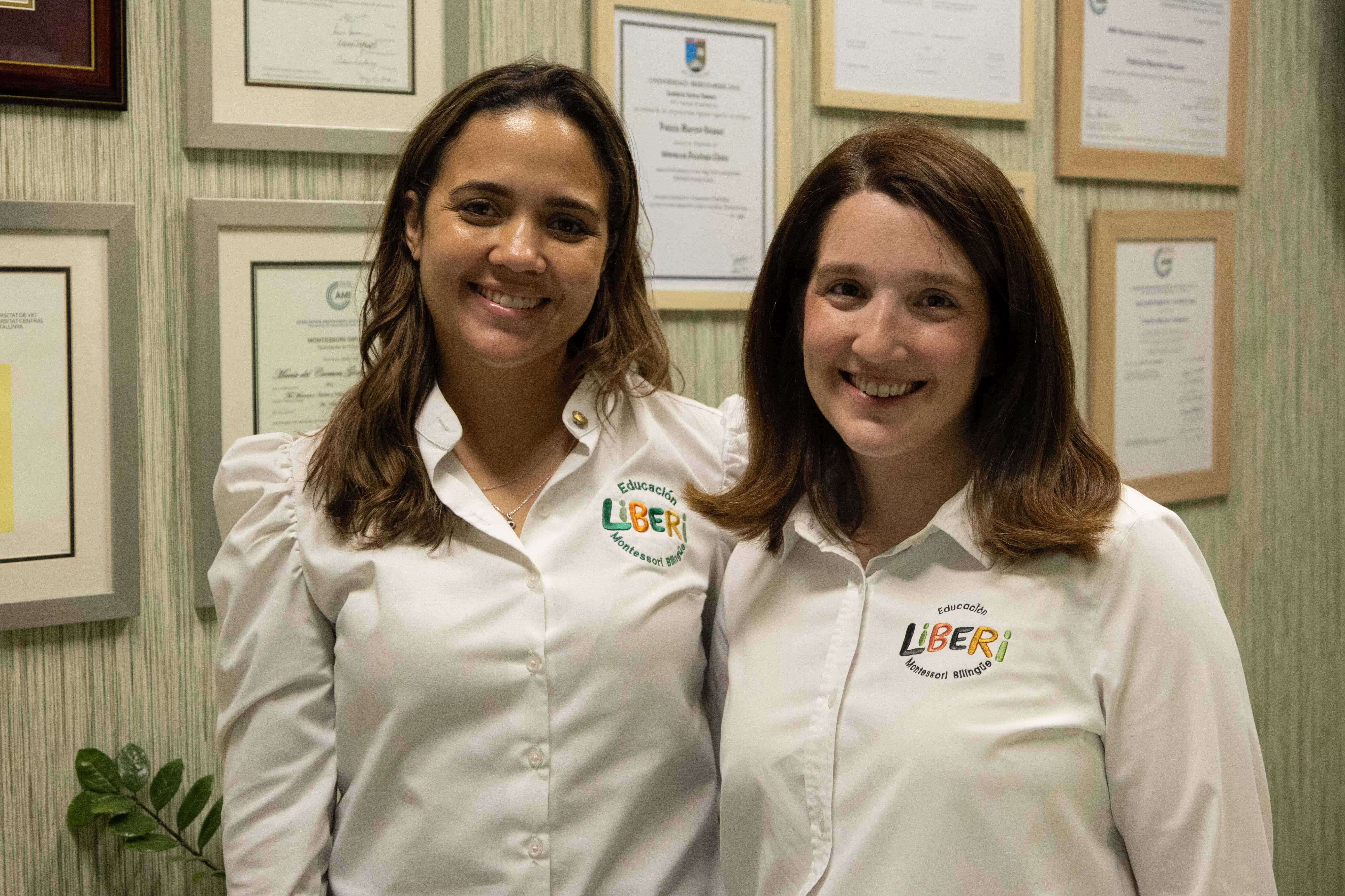 De izquierda a derecha: Patricia Marrero y Mar&iacute;a del Carmen Gonz&aacute;lez del Rey, directoras del Liberi Montessori.