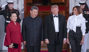 Trump y Melania reciben a Xi y a su esposa para una cena de Estado en la Casa Blanca