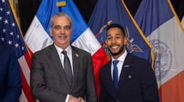 Abinader se re&uacute;ne con el presidente de Brooklyn, el dominicano Antonio Reynoso