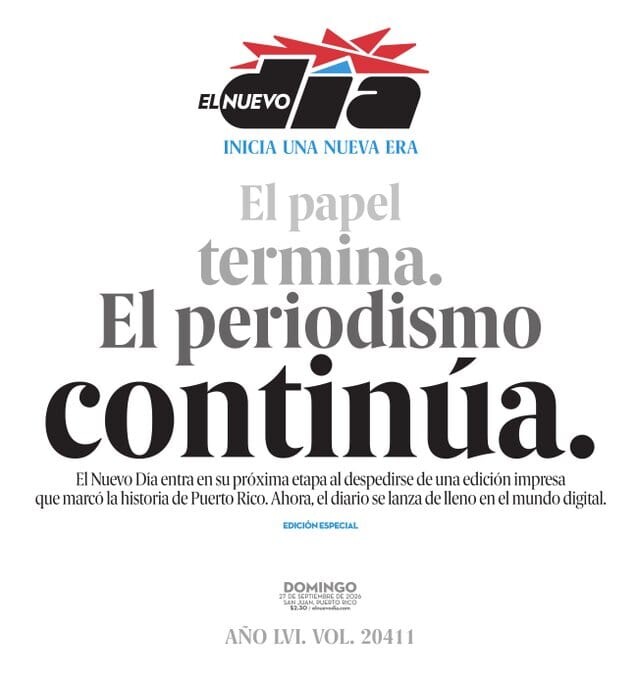 El Nuevo Día, principal periódico de Puerto Rico, cierra su edición impresa y se enfoca en digital El Nuevo Día, principal periódico de Puerto Rico, cierra su edición impresa y se enfoca en digital